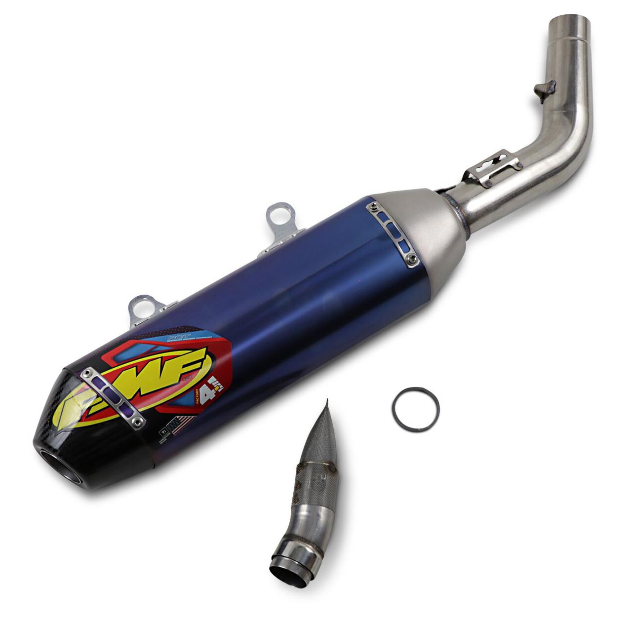 FMF Factory 4.1 RCT Blue Slip-On Carbon End Exhaust Silencer For KTM XC-F 250 I 2019-2022